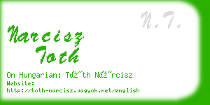 narcisz toth business card
